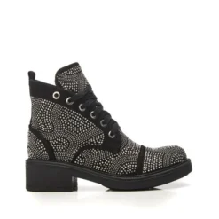 Step In Trendy Style 48 Aleyza Black Alcantara