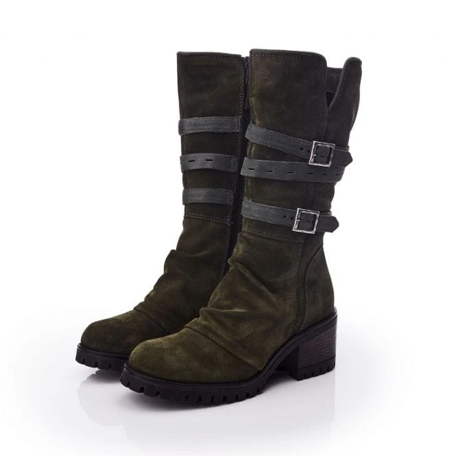 Brendie Khaki Suede 2 Brendie Khaki Suede - Image 2