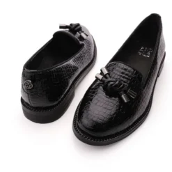 Elaina Black Patent Mocc Croc -Step In Trendy Style elaina black patent mocc croc p13461 89234 medium