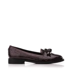 Elaina Burgundy Patent Mocc Croc