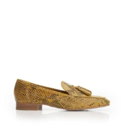 Elmo Yellow Snake Print Leather