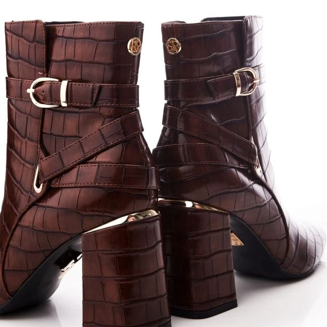 Kamina Brown Patent Mocc Croc 5 Kamina Brown Patent Mocc Croc - Image 5