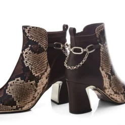 Klarisa Brown Snake Print Leather -Step In Trendy Style klarisa brown snake print leather p13692 90537 medium